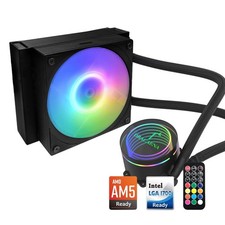 Dracaena.io 120mm AIO CPU Cooler - ARGB Remote Control, Quiet PWM ARGB Fan, H...