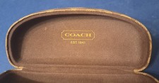 COACH Monogram Brown Hard Clamshell Sunglass Eye Glass Case w/ Monogrammed N/R