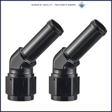 Swivel Hose Fitting 10AN Female to 5/8 Barb, 45 Degree Aluminum, Pack of 2