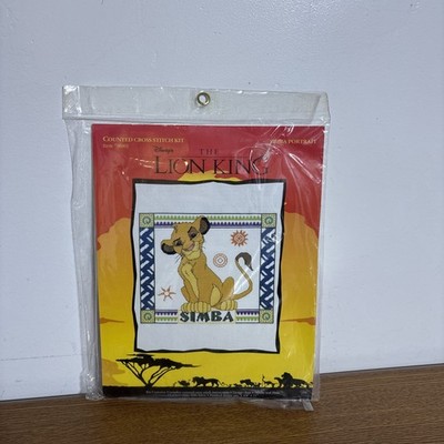 Lion King Simba Portrait Lion Cub Cross Stitch Kit 9-3/8  x 11 