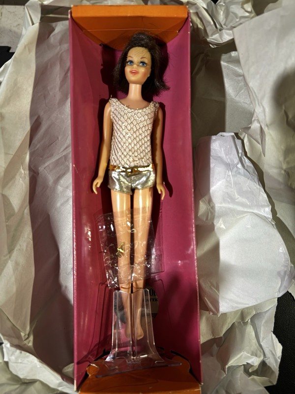 vintage 1967 Mattel Casey Twist 'N Turn doll brunette hair  orig swimsuit. #1180