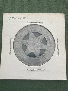 Obsolete Night Owl Club F Tampa Florida Good Luck Token Star Flag