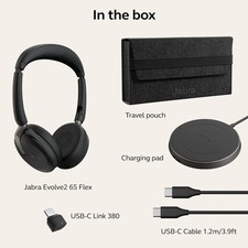 Jabra Evolve2 65 Flex With Noise Cancellation Certified For Microsoft Teams