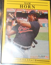 1991 Fleer  Sam Horn # 477 Card Missing “.” ERROR In U.S.A.