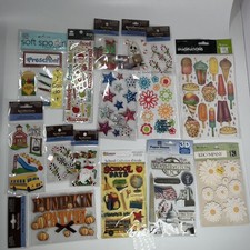 Lot 15 Packs Dimensional Stickers Recollections Summer School DC Halloween NEW