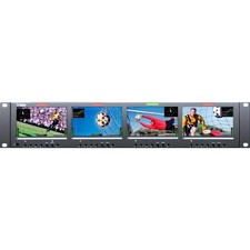 Wohler RM-2443WS-3G2 Quad 4.3" LCD 3G-SDI Monitor with Dual Inputs and Rack Moun
