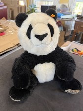 Vintage Steiff Manschli LARGE Panda Bear Plush 064821 14" Seated