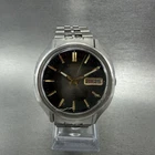 Seiko Automatic Watch Men 37mm Brown Dial Silver Tone Daydate 7006-8089 Runs