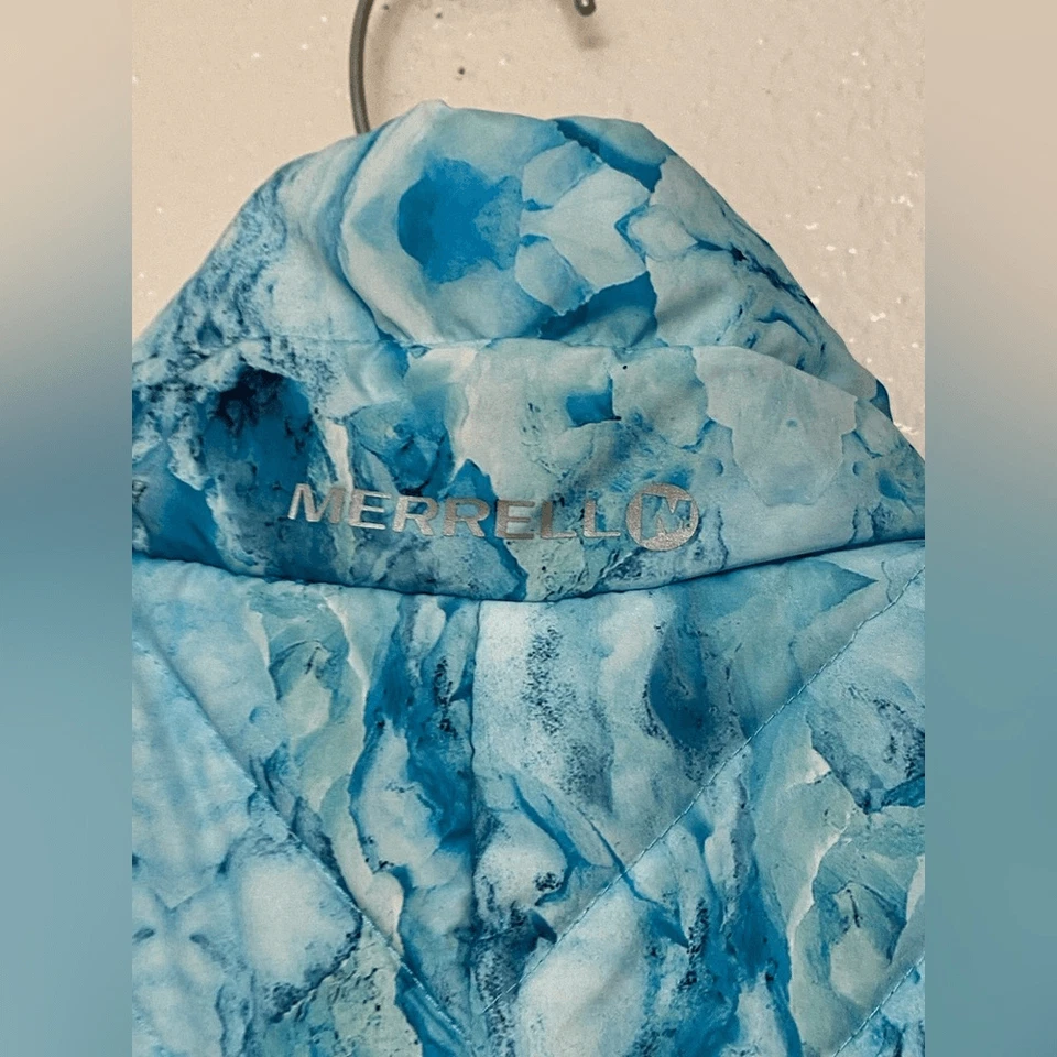 Merrell Tie Dye Puffer VEST blue womans Thinsulate platinum - Small - Image 3 of 4