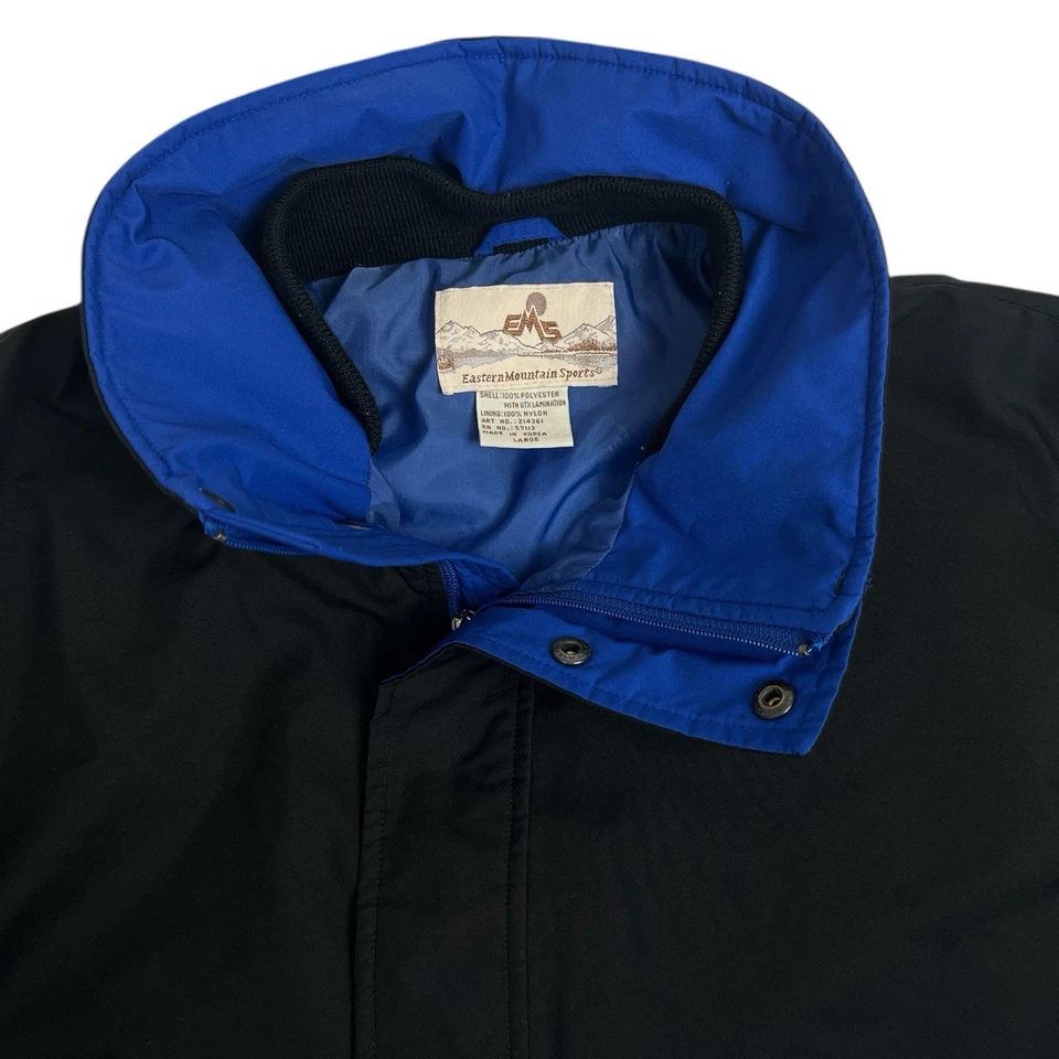 VTG 90’s EMS Jacket Hood Black Blue Gore Tex Eastern Mountain Sport Vent Large - Image 2 of 4