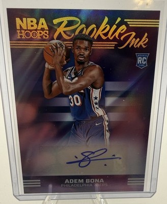 2024-25 Panini NBA Hoops Adem Bona Rookie Ink RC Auto Philadelphia 76ers A147