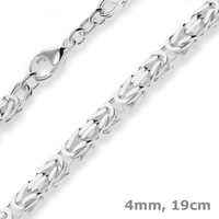 4Mm Armband KöNigskette Silberarmband Armschmuck Aus 925 Silber 19Cm