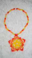NEW Handmade Kandi Sun Necklace Gift Fast Free Ship