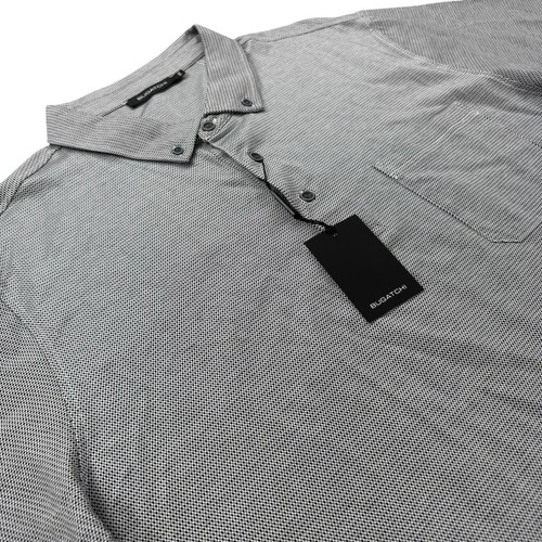 Bugatchi Mens Short Sleeve Polo Shirt Size XXL Mercerized Cotton Micro Check - 第 1/6 張圖片