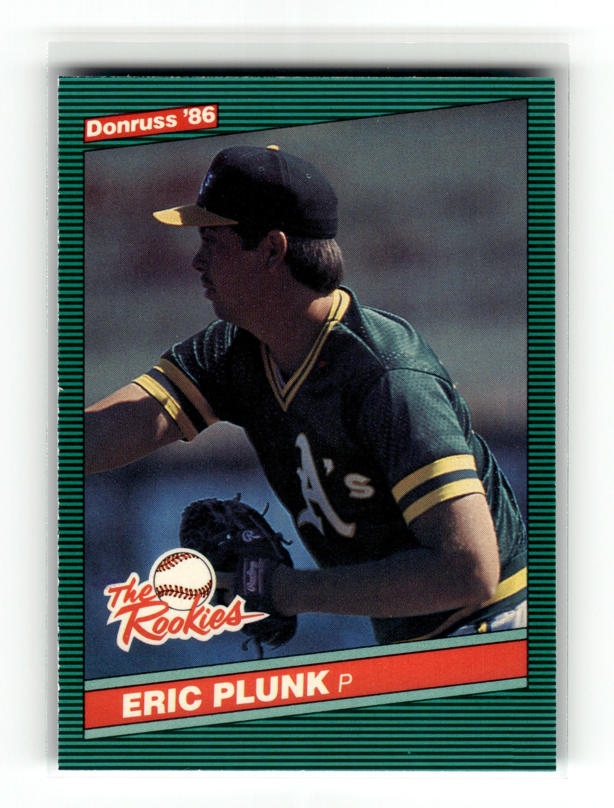 Eric Plunk 1986 Donruss The Rookies #40 Oakland Athletics RC