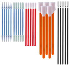 Cleanroom Foam Tip Swab Set 5 Colors  Styles, 100 Pack - Assorted Multi-Use C