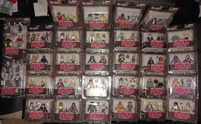 the walking dead dead minimates lot of 30 sealed with px and sdcc exclusives
