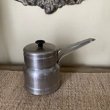 Vintage Comet Double Boiler Pot w/Lid the Popular Aluminum Made in USA-Free Ship