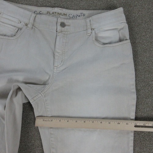 Chicos Jeans Womens ' 1.5 Off-White Beige Blend Denim Tapered Capri 34x25* - Picture 12 of 24
