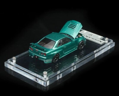 GB Timetop 1:64 Green Carbon Skyline GTR R34 Z-Tune Model Diecast