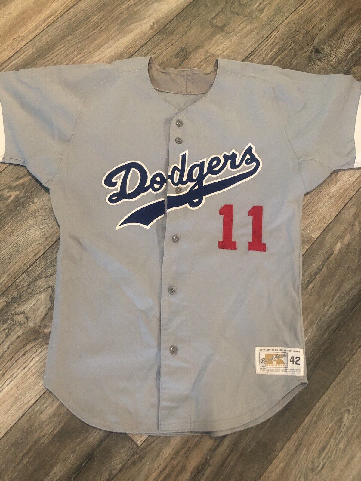 Vintage 80's Russell Athletic Los Angeles Dodgers Manny Mota MLB Jersey Men's 42