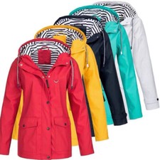 Ladies Outdoor Wind Rain Forest Jacket Coat Plus Size Womens Waterproof Raincoat