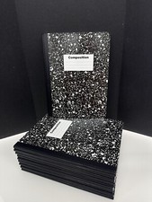 10 Pack    Note Books Composition Wide Ruled Book 9-3/4" x 7-1/2" Staples 14557
