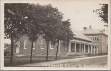RPPC Postcard Mennonite Church Souderton PA 