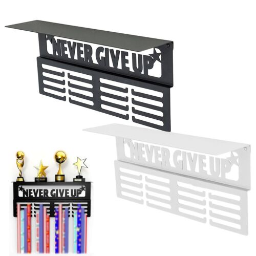 Scaffale display trofeo e medaglie da parete 4 file di ganci 64+ medaglie - Afbeelding 1 van 9