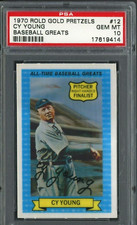 1970 #12 Cy Young PSA 10 GEM MINT Rold Gold Pretzels Indians Baseball Greats HOF