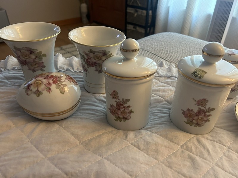 Gerold Porzellan Bavaria Wild Roses Vanity Items