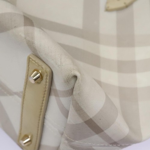 BURBERRY Nova Check Tote Bag PVC Beige Auth ti2855 - Picture 13 of 24