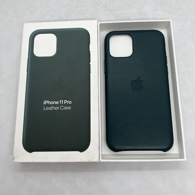 Official Genuine Apple iPhone 11 Pro Leather Back Case Forest