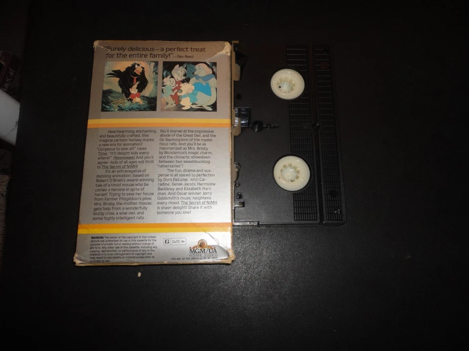 The Secret Of NIMH (VHS, 1983) Don Bluth Animated Rare HTF OOP MGM Big Book Box - Image 2 of 4