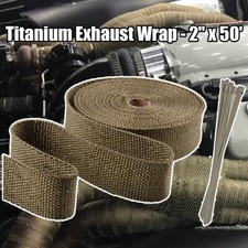 Pipe Wrap Exhaust Turbo Heat Manifold Header 2x 50ft Roll Very High Temp