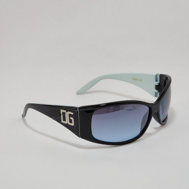 Womens Fashion Sunglasses Black and Blue Frame Mirror Lens - Item #DG26118