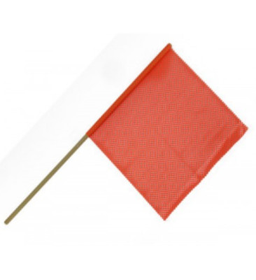 2 Pack of Stick Warning Flags 18'', 3/4'' stick ORANGE Oversize Load Pilot Car