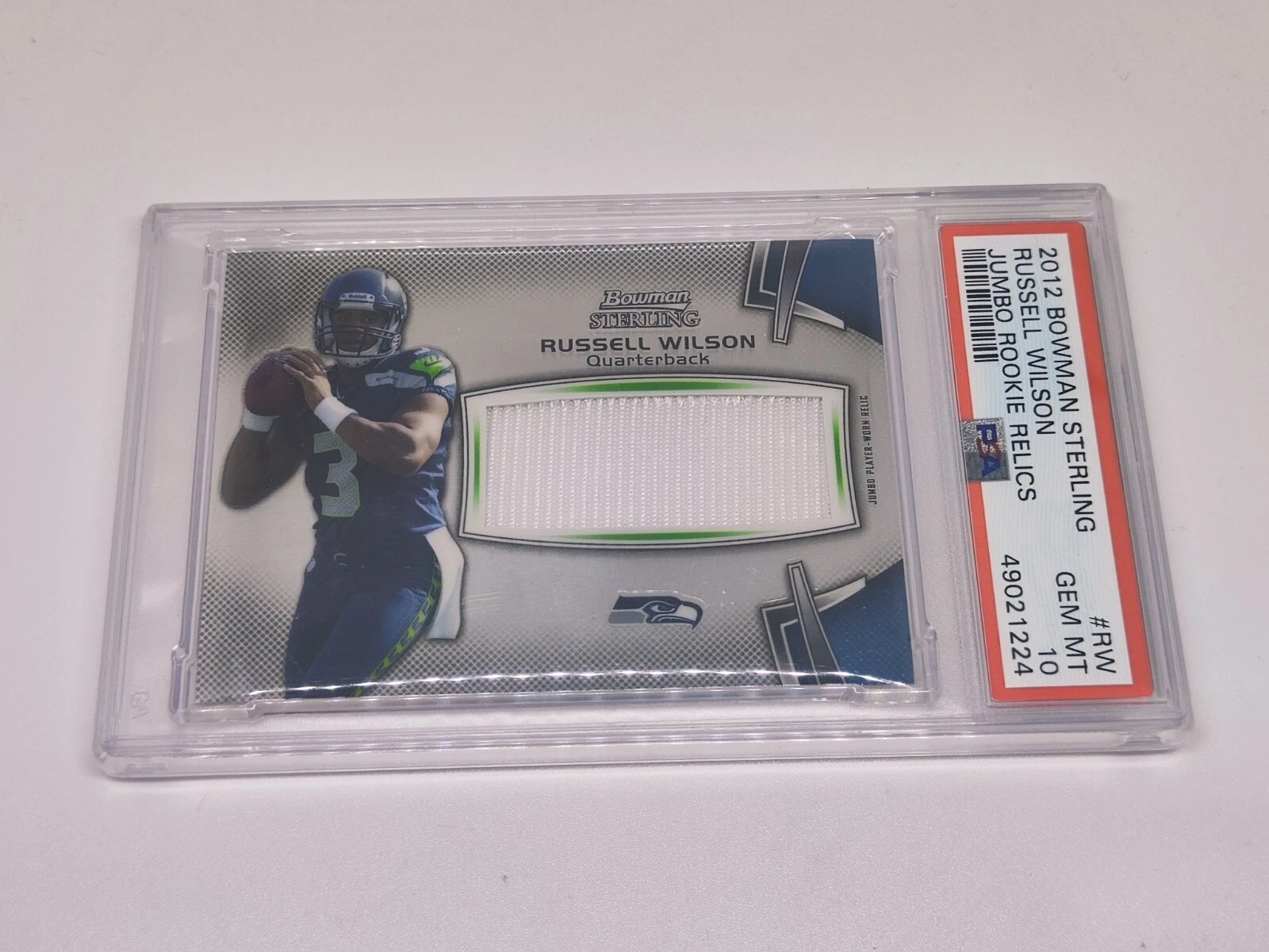 Russell Wilson Bowman Sterling Jumbo Rookie Relics #RW Base