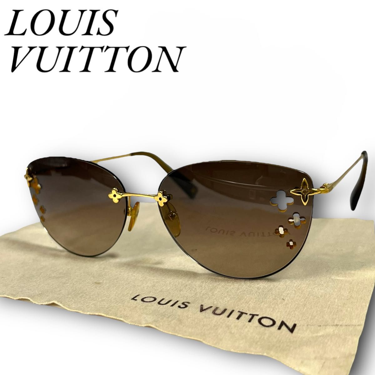 LOUIS VUITTON ルイヴィトン サングラス キャットアイ Z0051 LOUIS VUITTON Sunglasses Cat Eye Z0051 Desmayo Flower Used