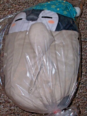 NWT FuRyu Koupen Chan Penguin Sleeping Together Pajama Cap Plush Cushion Toreba!