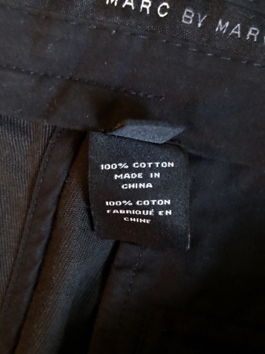 Marc By Marc Jacobs Black Cotton Chino Pants 34/34 - Picture 4 of 5