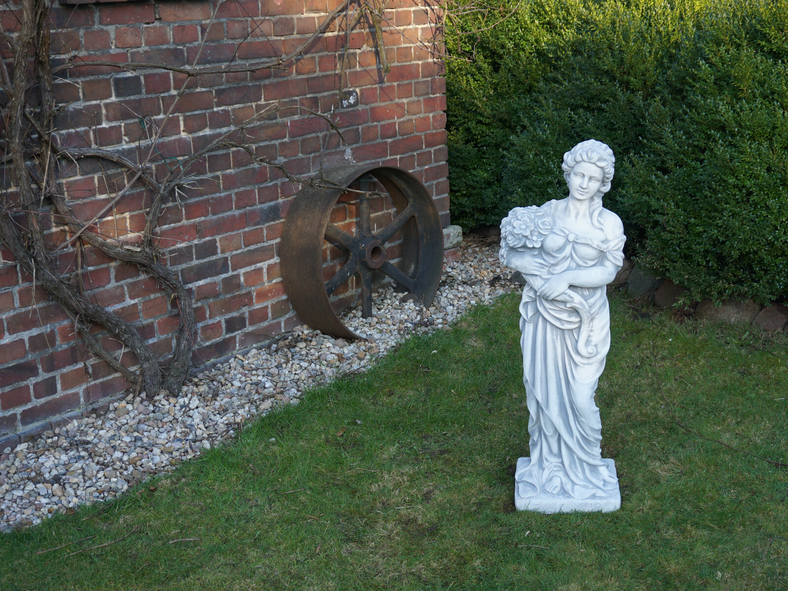 Massive Statue Leto Geliebte des Zeus griechische Mythologie Steinguss frostfest 4251537203525