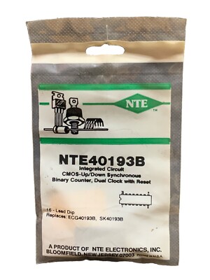 NTE40193B IC CMOS Up/Down Synchronous Binary Counter DIP16 ECG40193B SK40193B