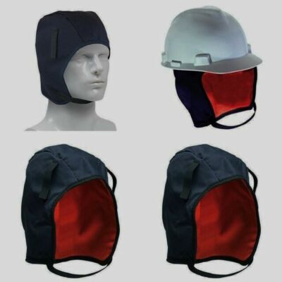 Blue Flame Retardant Winter Hard Hat Safety Liner Quilted Cold Weather Cap NEW