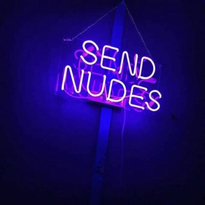Send Nudes Acrylic 14'' Neon Sign Light Lamp Party Bar Club Night Pub Real Glass