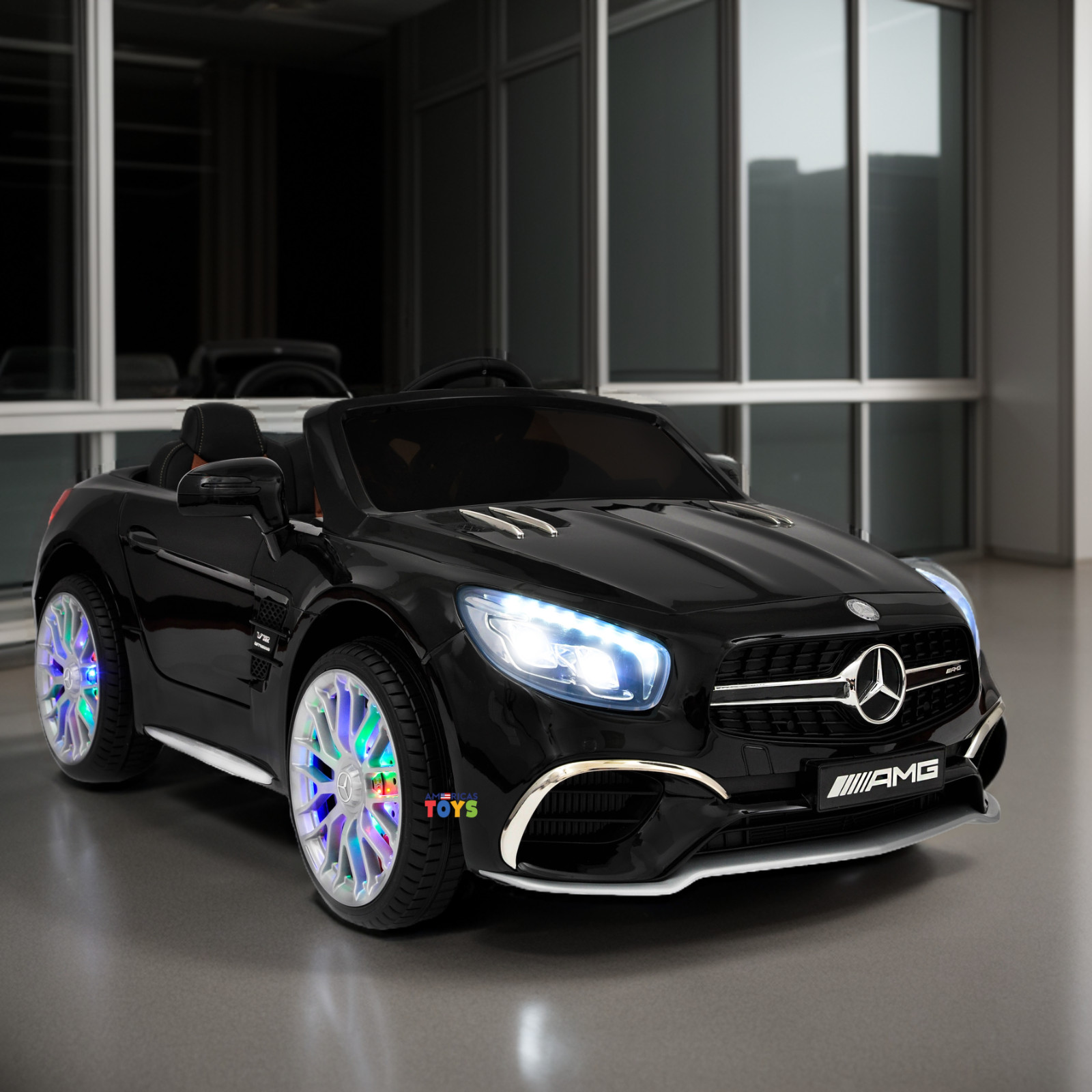 R/c Mp4 Screen Led Wheels Licensed Mercedes-benz Various Colors