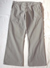 MENS W36 L30 GREY FLAT FRONT COTTON PANTS JEANS TROUSERS