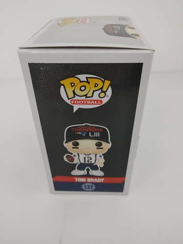 Funko Pop NFL New England Patriots Tom Brady 137 Super Bowl Champions LIII NEW - Picture 5 of 8