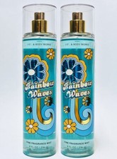 2 Bath Body Works RAINBOW WAVES Fine Fragrance Mist Body Spray 8 oz