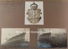 137458: 2 Fotoalben "LINIENSCHIFF ELSASS" Norwegen, ""KREUZER EMDEN" Weltreise